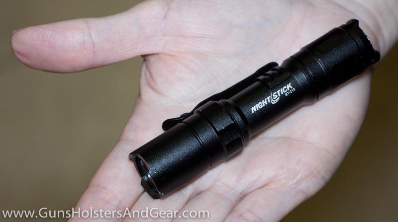 flashlight in hand