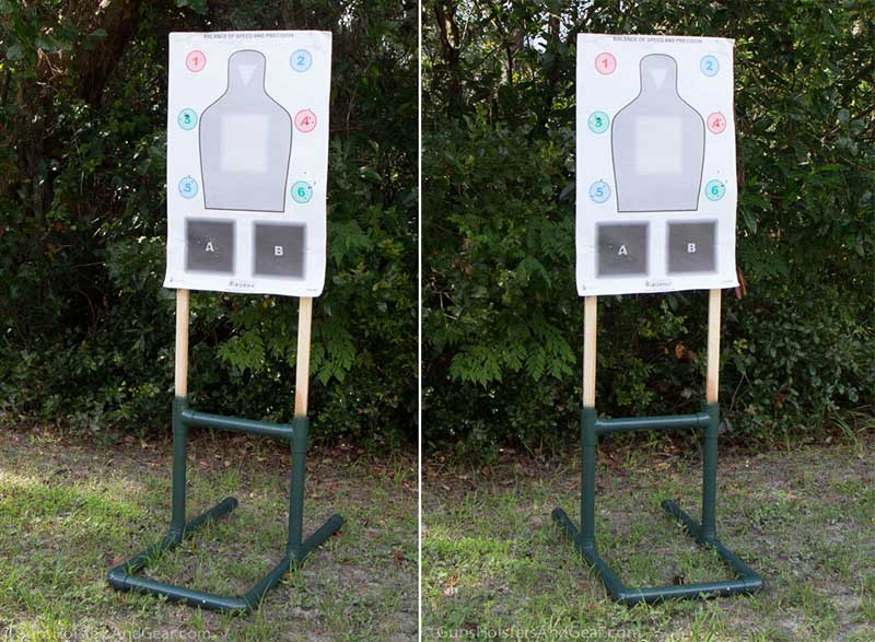 finished PVC target stand