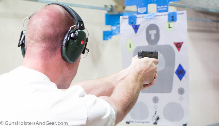student training with Glock 9mm