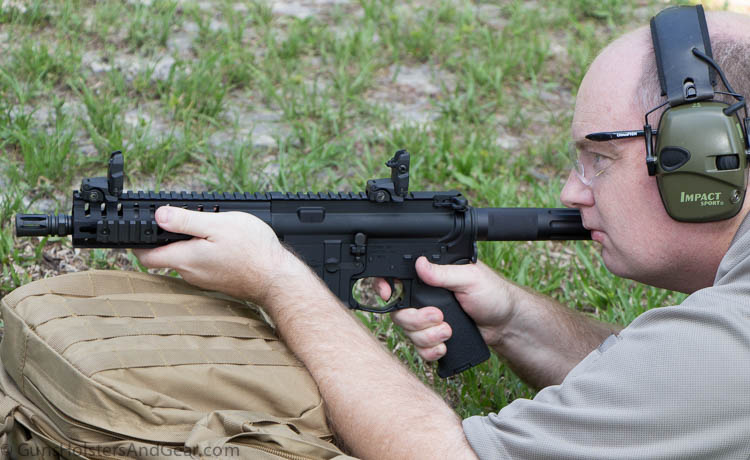 shooting the CMMG pistol prone