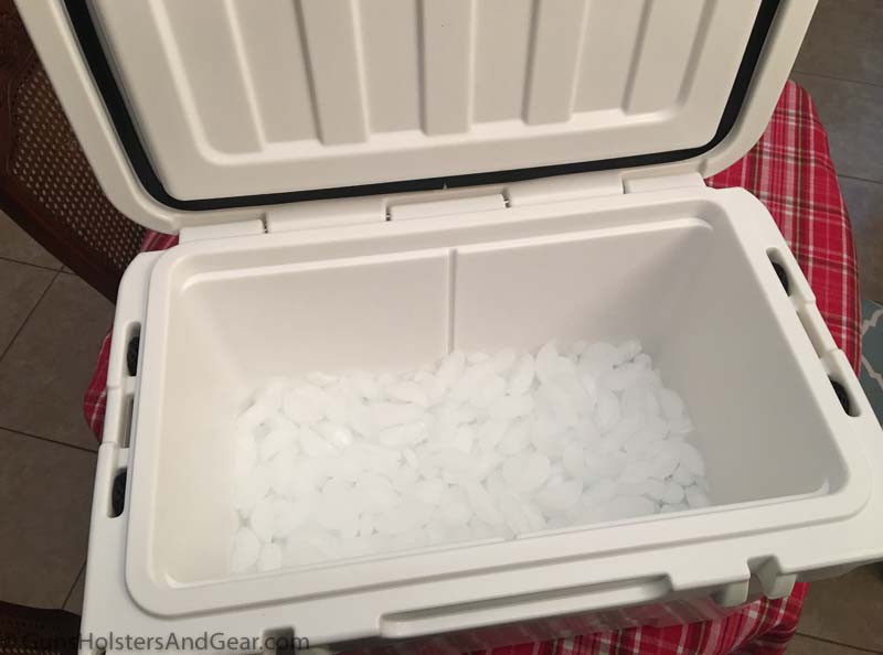 layer of ice in cooler