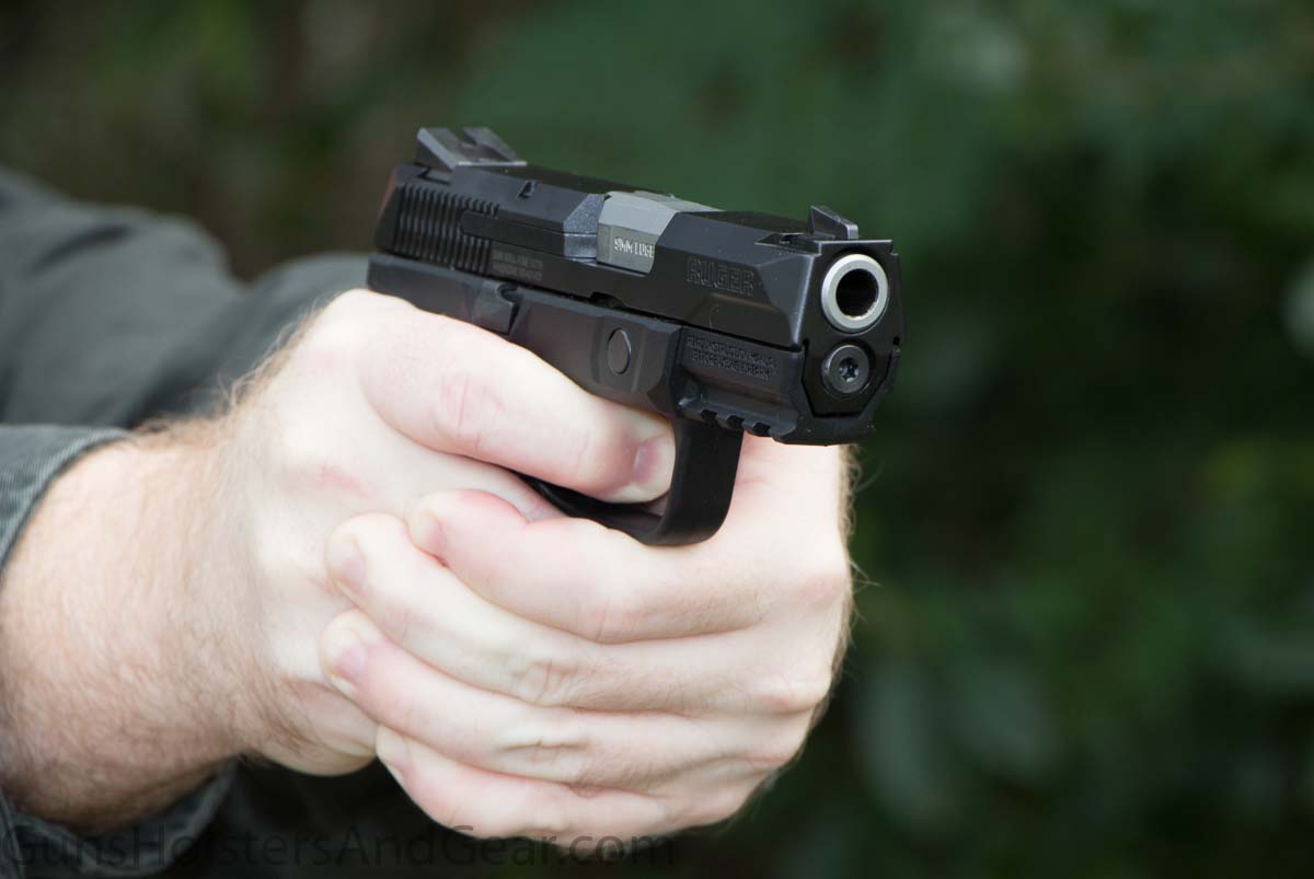 shooting the handgun