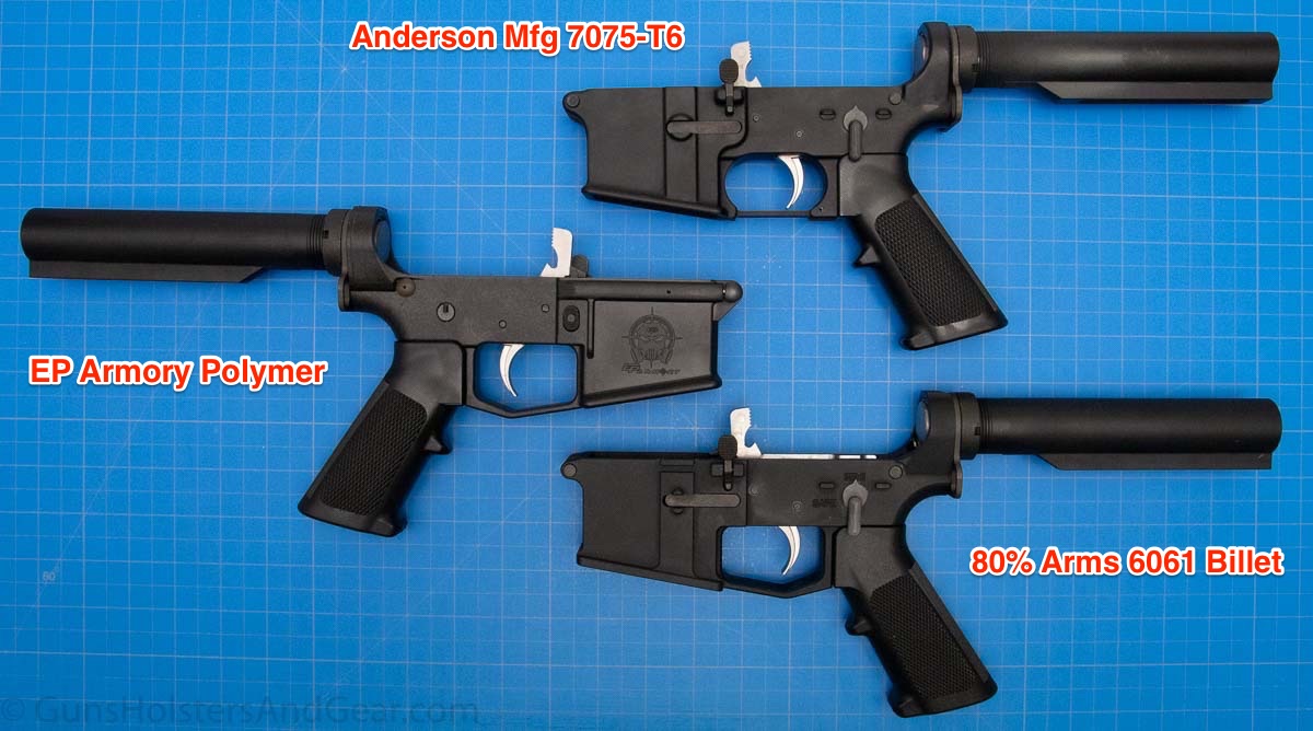 Examples of Lowers Milled with 80 PErcent Arms Jig