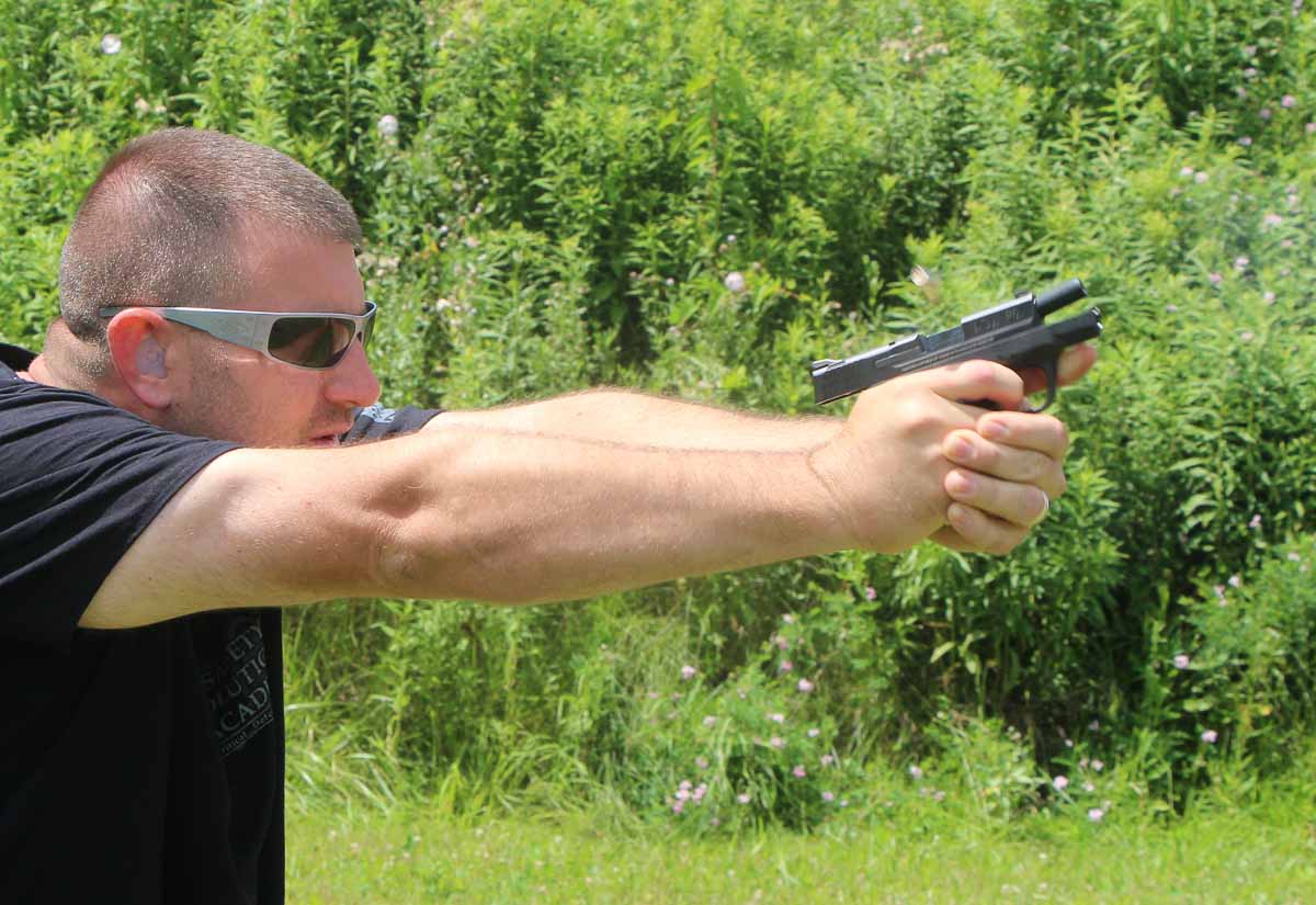 shooting the 9mm shield on the range