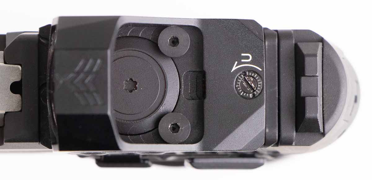 top of mounted red dot sight